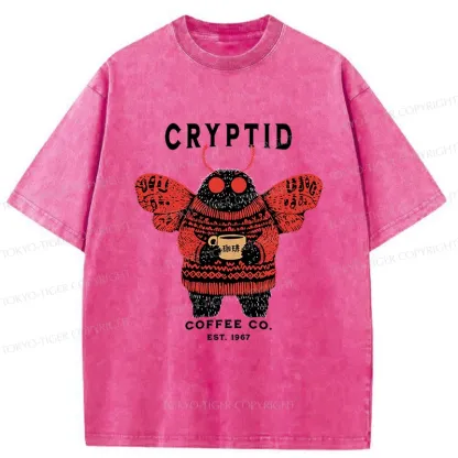 Tokyo-Tiger Mothman Coffee Washed T-Shirt