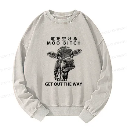 Tokyo-Tiger Funny Cow Washed Sweatshirt