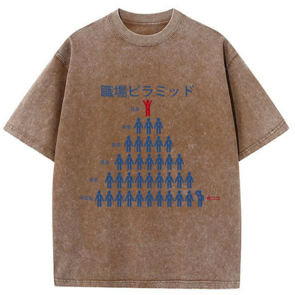 Tokyo-Tiger Workplace Pyramid Washed T-Shirt