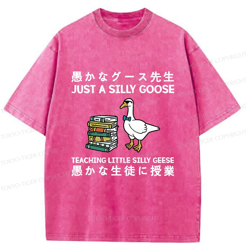 Tokyo-Tiger Stupid Goose Professor Washed T-Shirt