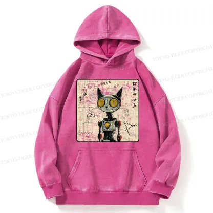 Tokyo-Tiger Robot Cat Washed Hoodie