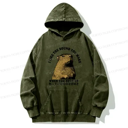Tokyo-Tiger I Like The Sound Of Silence Washed Hoodie