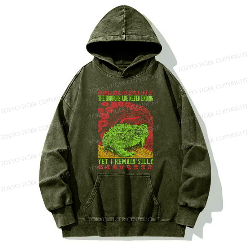 Tokyo-Tiger The Horrors Are Never Ending Japan Washed Hoodie