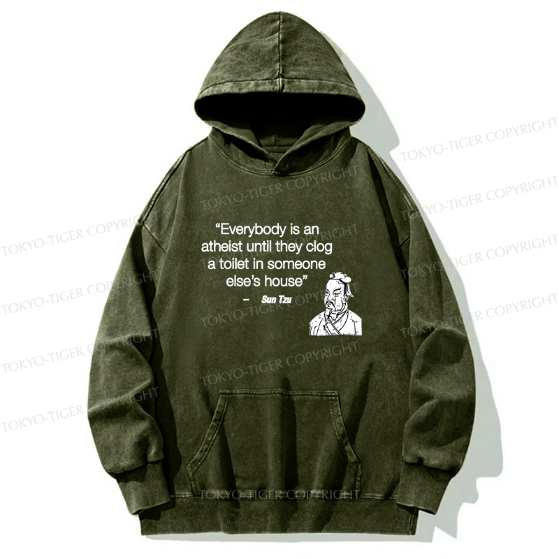 Tokyo-Tiger Funny Sun Tzu Saying Washed Hoodie