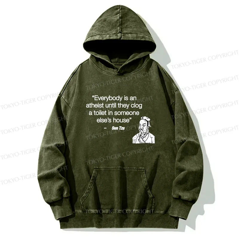 Tokyo-Tiger Funny Sun Tzu Saying Washed Hoodie