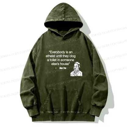 Tokyo-Tiger Funny Sun Tzu Saying Washed Hoodie