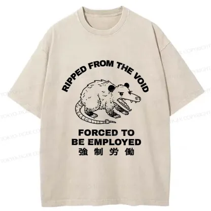Tokyo-Tiger Forced Labor Possum Washed T-Shirt