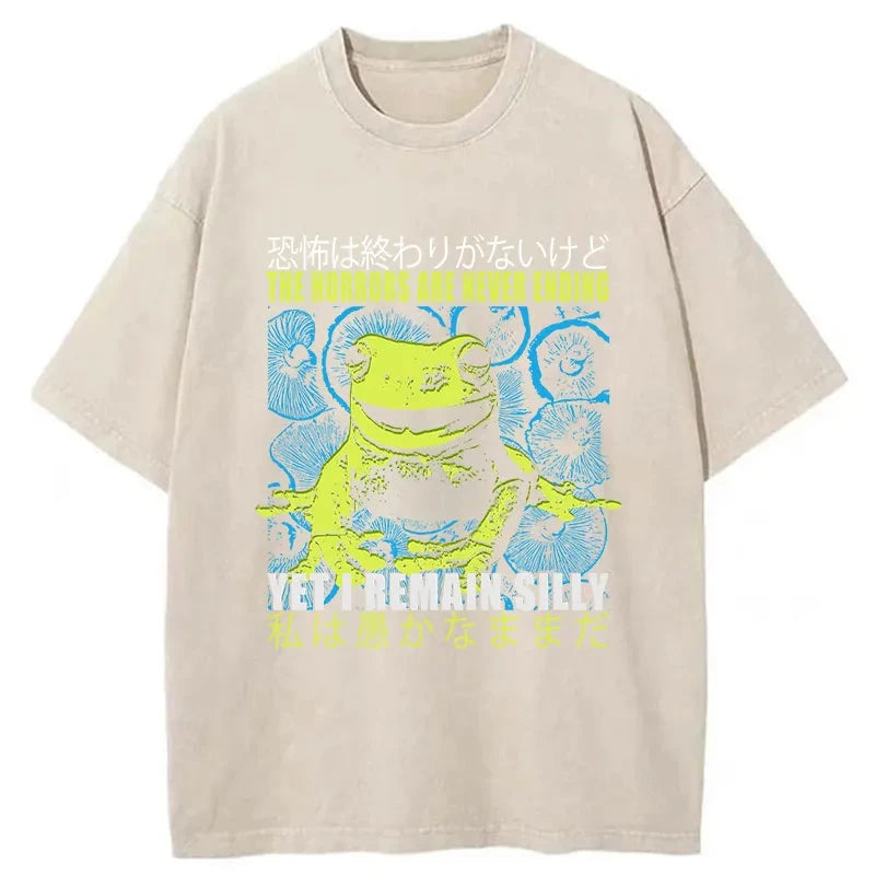 Tokyo-Tiger A Self-Aware Frog Washed T-Shirt