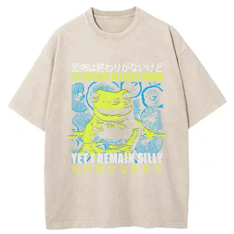 Tokyo-Tiger A Self-Aware Frog Washed T-Shirt