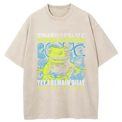 Tokyo-Tiger A Self-Aware Frog Washed T-Shirt