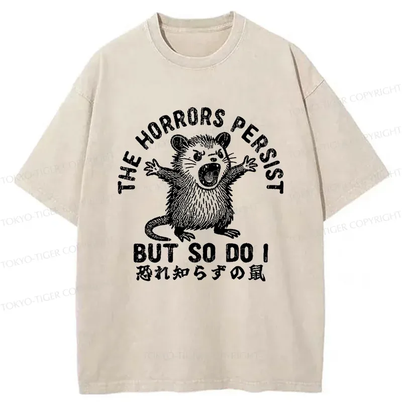 Tokyo-Tiger Fearless Opossum Washed T-Shirt