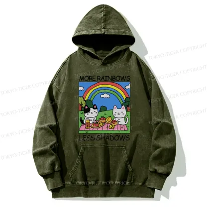 Tokyo-Tiger More Rainbows Less Shadows Washed Hoodie