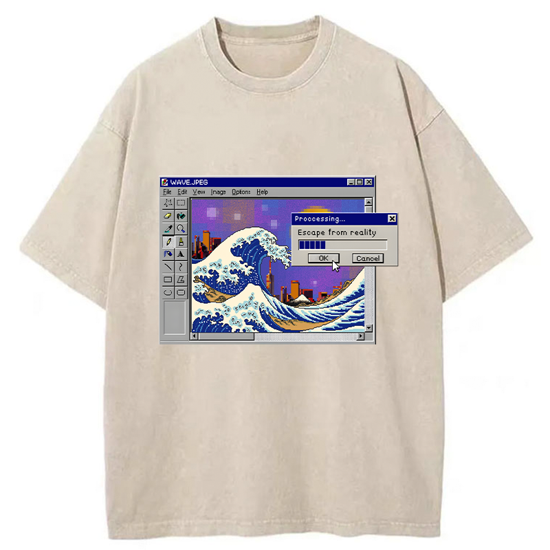 Tokyo-Tiger Escape From Reality Washed T-Shirt