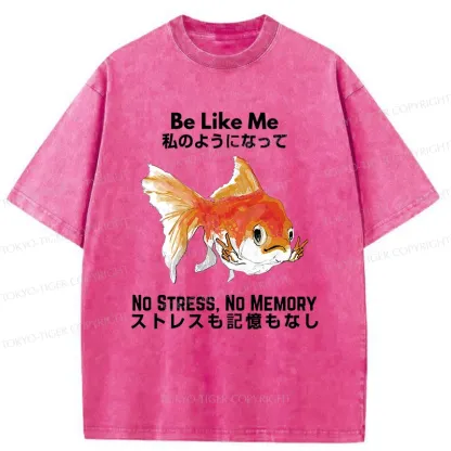 Tokyo-Tiger Live Like A Fish Washed T-Shirt