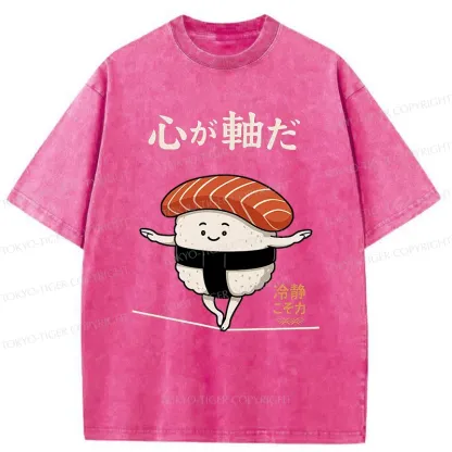 Tokyo-Tiger Calm Sushi Washed T-Shirt