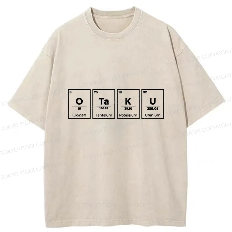 Tokyo-Tiger OTAKU Element Table Washed T-Shirt