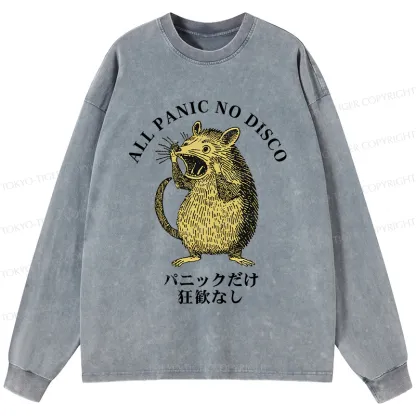 Tokyo-Tiger All Panic No Disco Washed Long Sleeve T-Shirt
