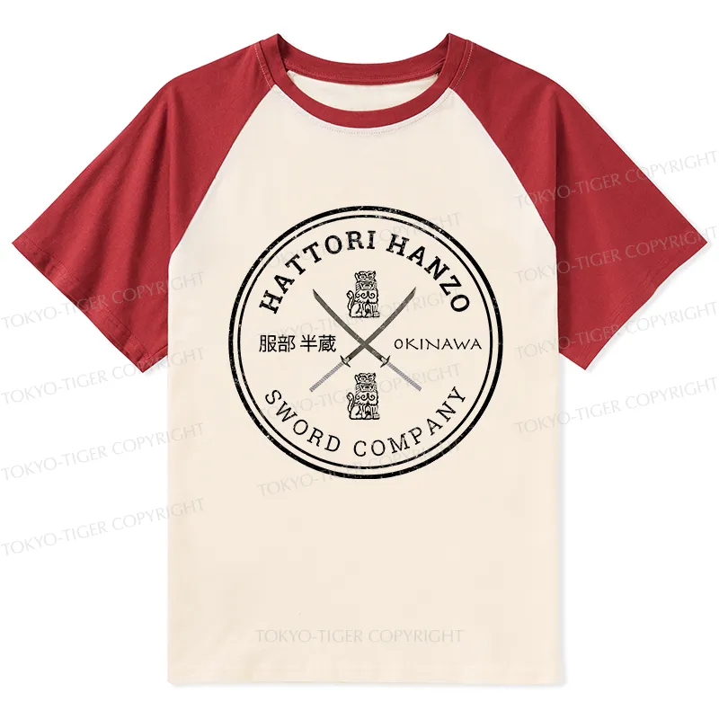 Tokyo-Tiger Hattori Hanzo Sword Company Raglan T-shirt