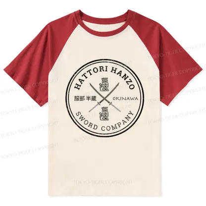 Tokyo-Tiger Hattori Hanzo Sword Company Raglan T-shirt