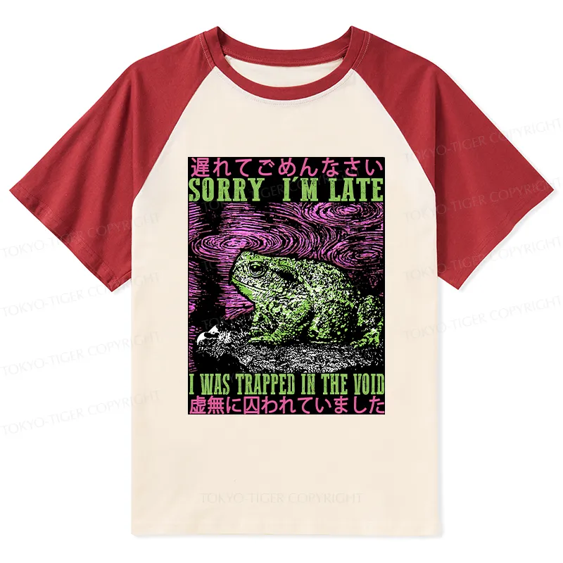 Tokyo-Tiger Frogs Trapped In The Void Raglan T-shirt