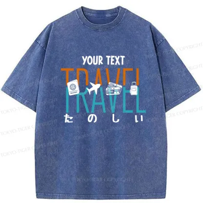 Tokyo-Tiger Your Travel Destination Washed T-Shirt