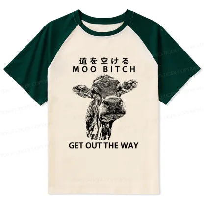 Tokyo-Tiger Funny Cow Raglan T-shirt