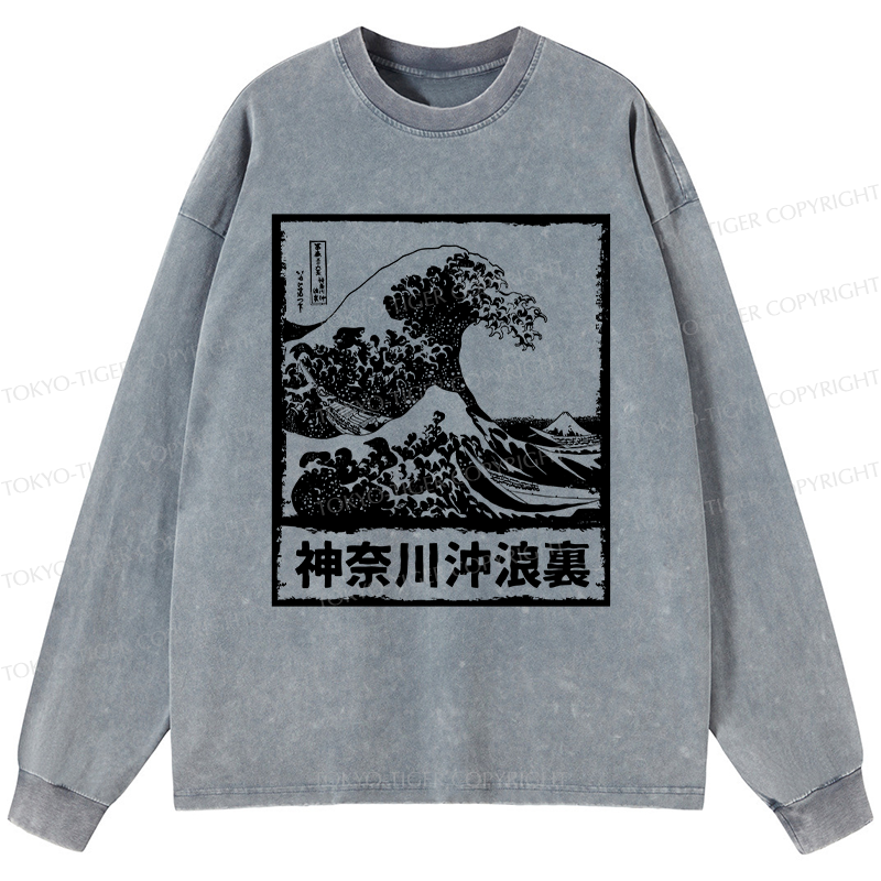 Tokyo-Tiger Legendary Wave Washed Long Sleeve T-Shirt