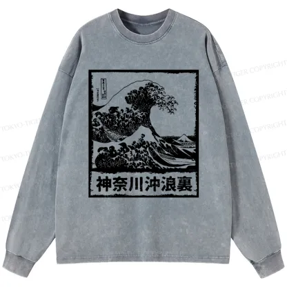 Tokyo-Tiger Legendary Wave Washed Long Sleeve T-Shirt