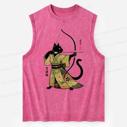 Tokyo-Tiger Japan Cat Archery Washed Tank