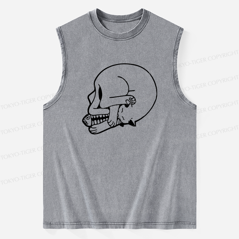 Tokyo-Tiger Funny Cat Eating Fish Washed Tank