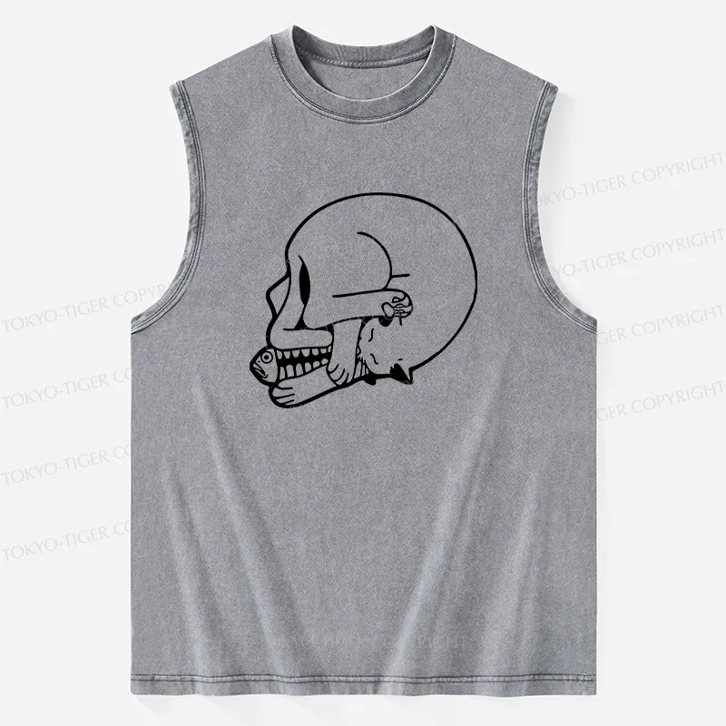 Tokyo-Tiger Funny Cat Eating Fish Washed Tank