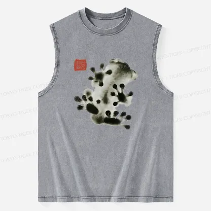 Tokyo-Tiger Ink Painting Frog Washed Tank