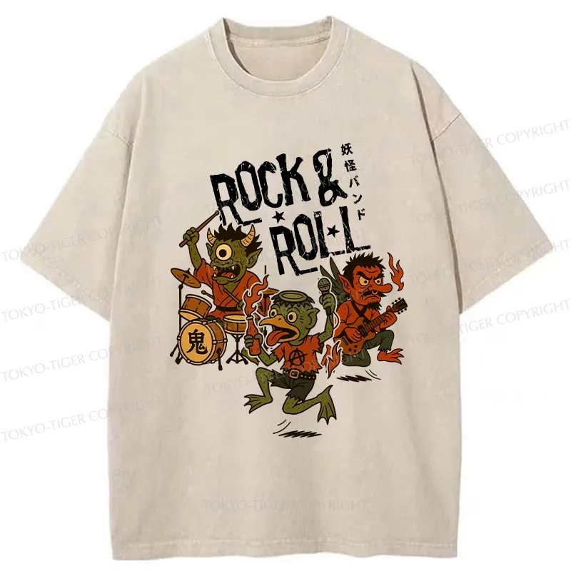 Tokyo-Tiger Yokai Band Washed T-Shirt