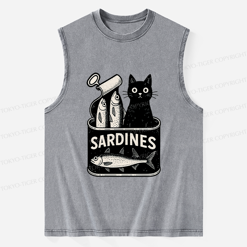 Tokyo-Tiger Cat And Canned Fish Washed Tank