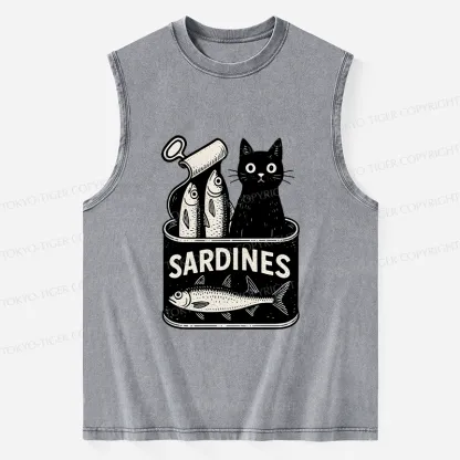 Tokyo-Tiger Cat And Canned Fish Washed Tank