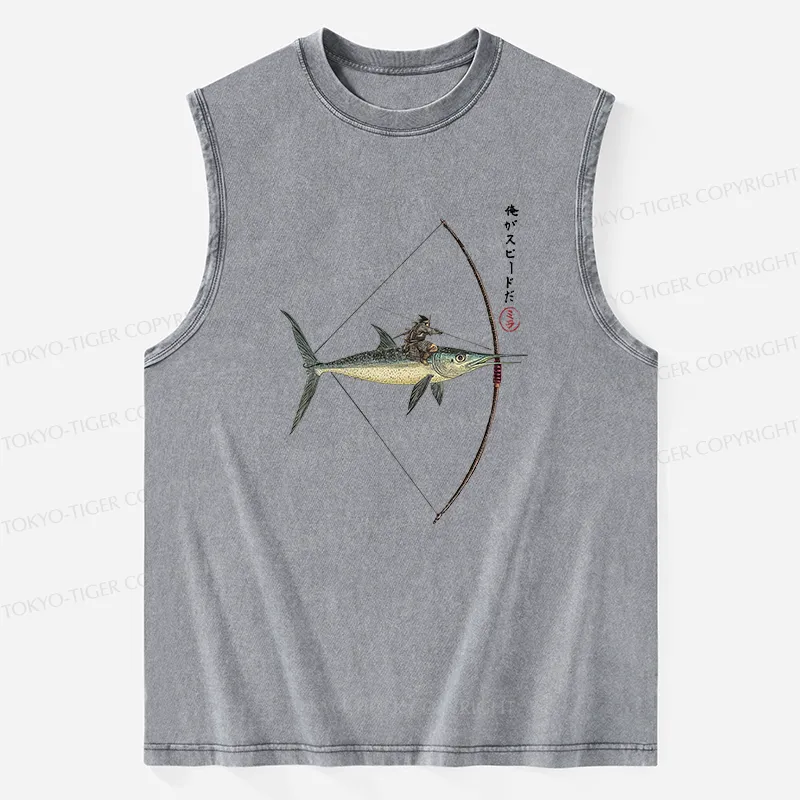 Tokyo-Tiger I Am Speed Washed Tank