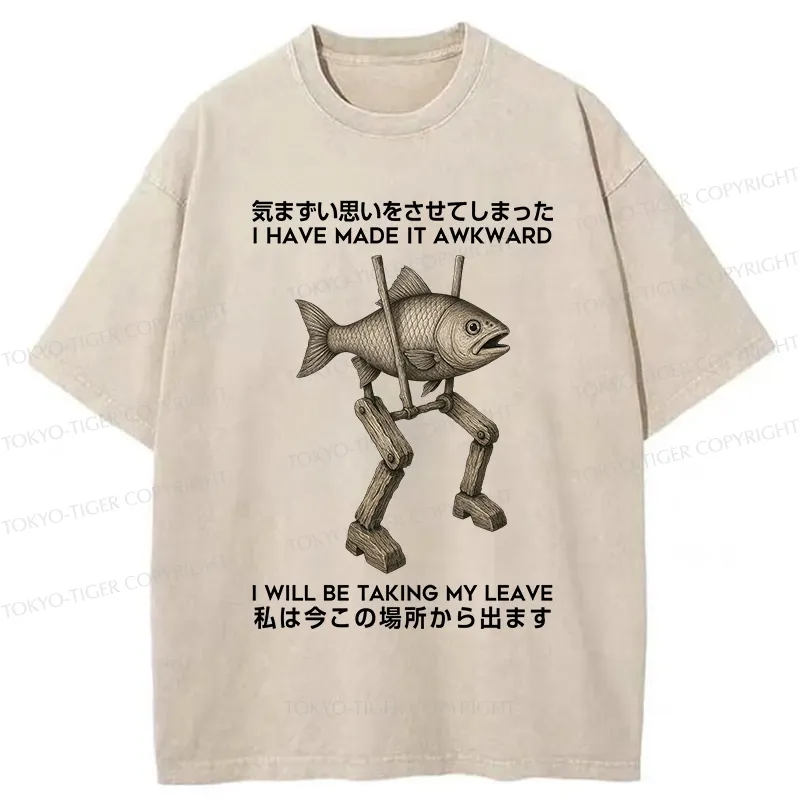 Tokyo-Tiger I Have Made It Awkward Washed T-Shirt