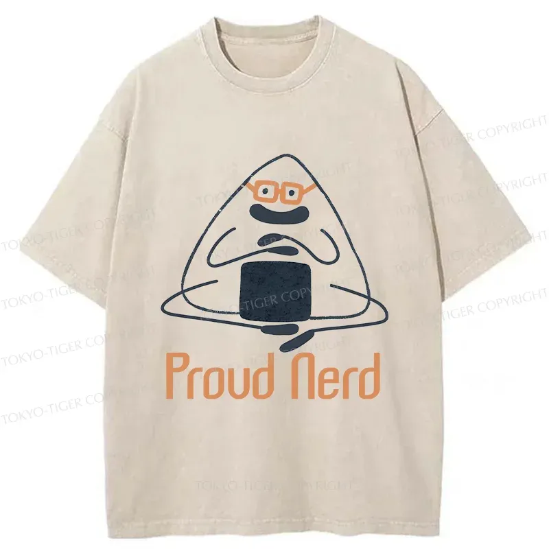 Tokyo-Tiger Onigiri Nerd Washed T-Shirt