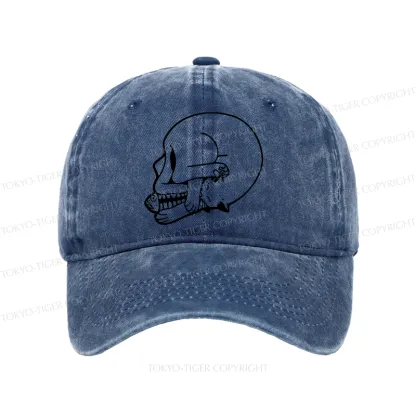 Tokyo-Tiger Funny Cat Eating Fish Washed Cap