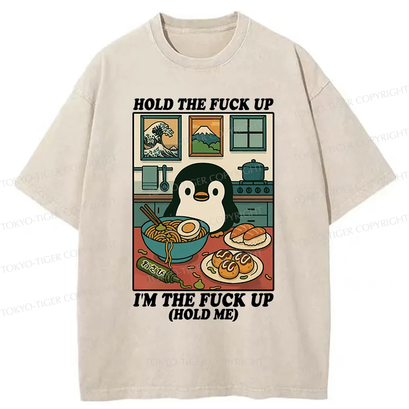 Tokyo-Tiger Troublesome Penguin Washed T-Shirt