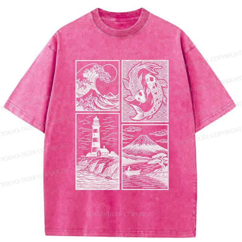 Tokyo-Tiger Japan Is Calling Me Washed T-Shirt