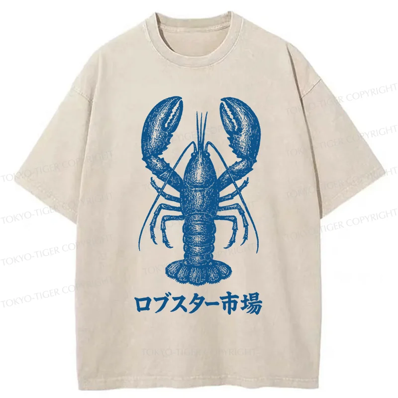 Tokyo-Tiger Lobster Market Washed T-Shirt
