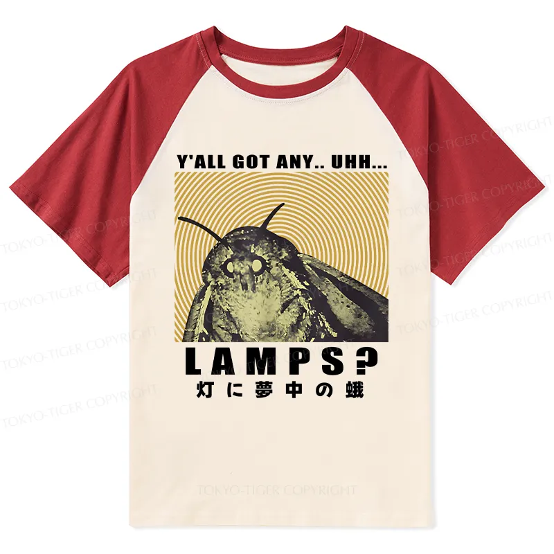 Tokyo-Tiger Moth Obsessed With The Light Raglan T-shirt