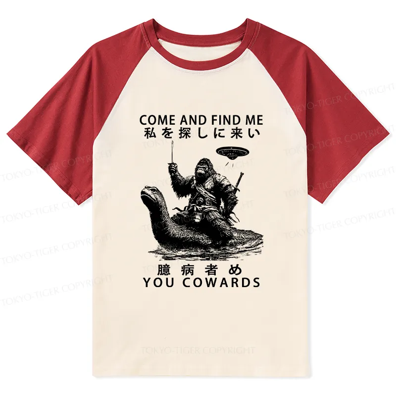 Tokyo-Tiger Can You Find Us Raglan T-shirt