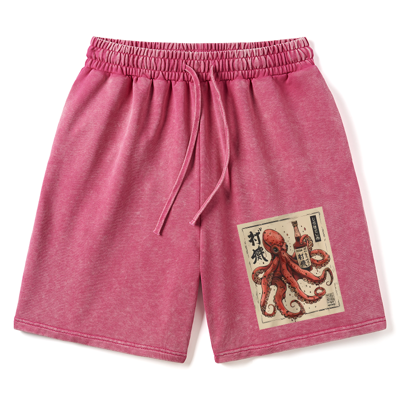 Tokyo-Tiger Osaka Saké Octopus Washed Shorts