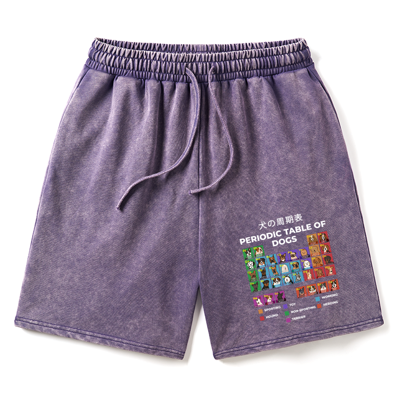 Tokyo-Tiger Periodic Table Of Dogs Washed Shorts