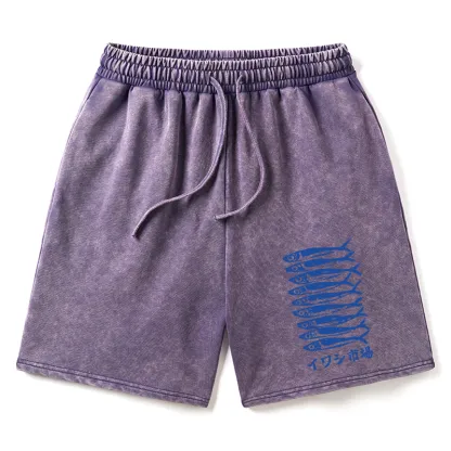 Tokyo-Tiger Sardine Market Washed Shorts