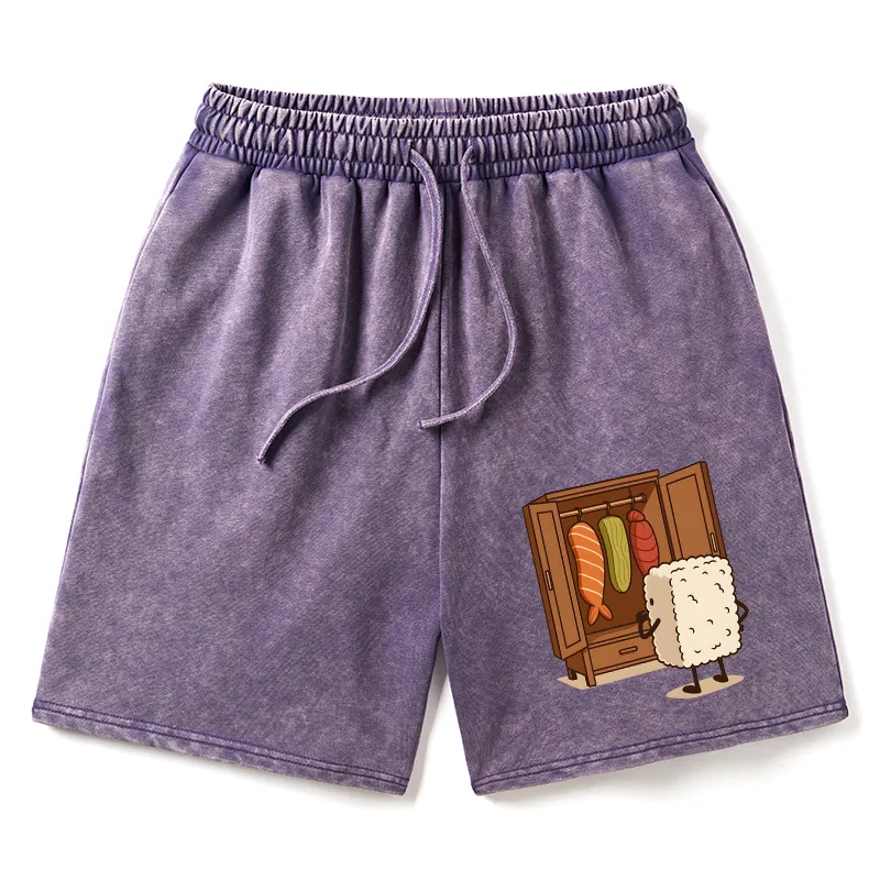 Tokyo-Tiger Sushi Pick Out Clothes Washed Shorts