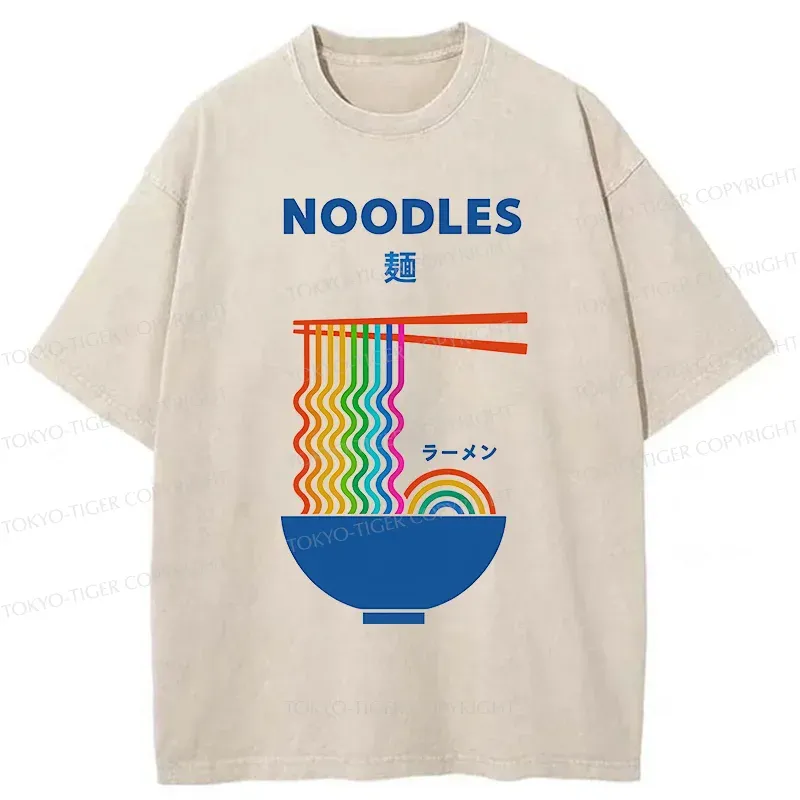 Tokyo-Tiger Rainbow Ramen Washed T-Shirt