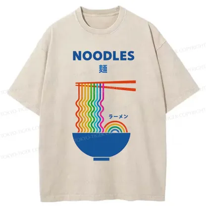 Tokyo-Tiger Rainbow Ramen Washed T-Shirt